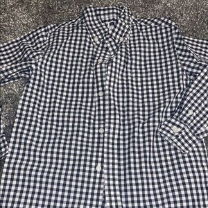 Boys, Janie & Jack Navy Checkered Shirt